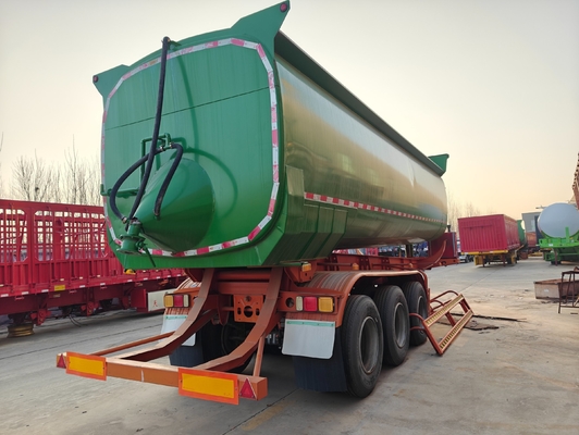 40FT 後ろ傾斜傾斜半トラック ダンプ半トラック トレーラー 9300*2500*3400mm サイズ
