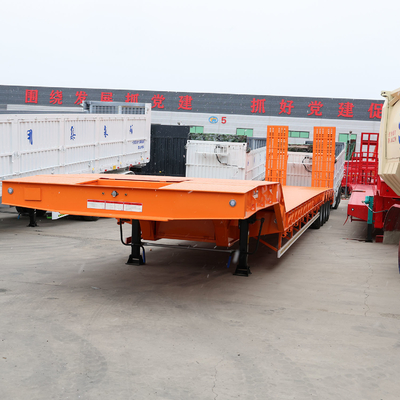 平床80トンの重荷低負荷機/低床/低ボイ低床トレーラー トラック 半トレーラー