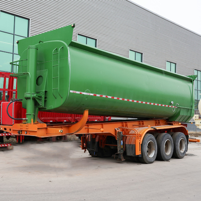 Jost 2&quot; Kingpin Tri Axle 40cbm ティッパー/ダンプトラック アフリカの顧客向けセミトレーラー