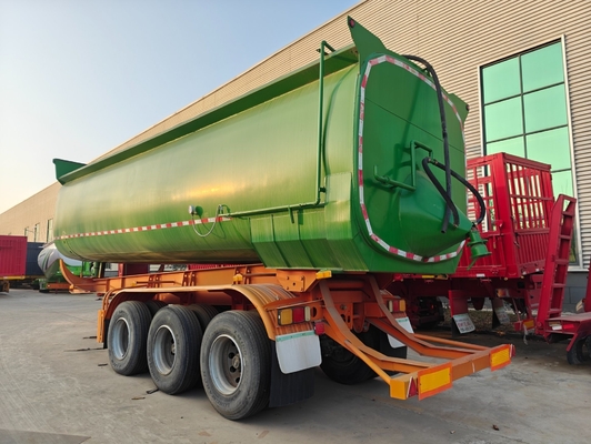 40FT 後ろ傾斜傾斜半トラック ダンプ半トラック トレーラー 9300*2500*3400mm サイズ