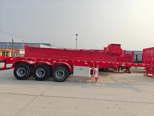 20/40 FT コンテナ輸送 フラットベッド トラック トレーラー 3/4 アクセル 50T 負荷容量