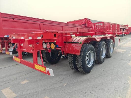 3軸40FT 骨格型半トレーラー 12タイヤとABSアンチロックブレーキシステム