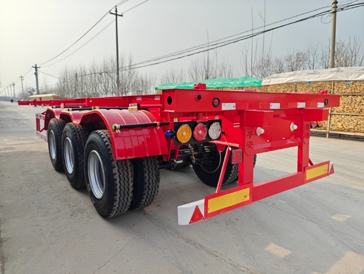 ISO/TS16949 認定 40FT 3軸平床半トレーラーフレーム 骨格トラックトレーラー