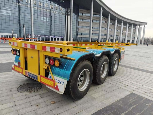 50T 荷重容量 40 FT コンテナ輸送用の骨格型シャシー半トレーラー