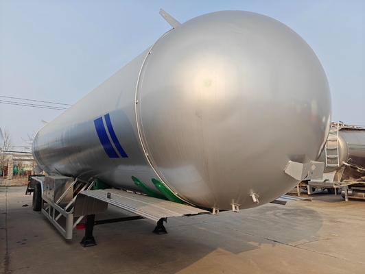 56cbm 57cbm 28トン 29トン LPG プロパンガス道路タンク 3軸のフラットベッド用半トレーラー