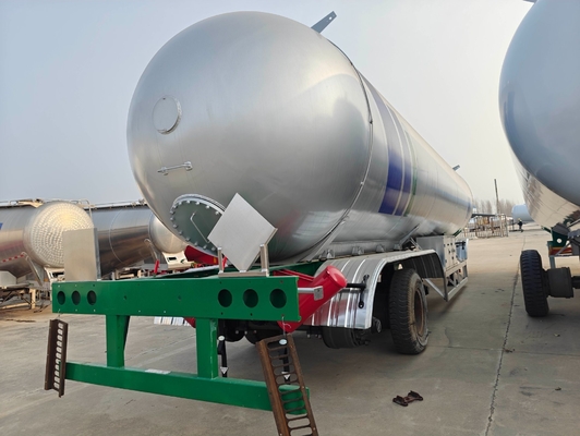 56cbm 57cbm 28トン 29トン LPG プロパンガス道路タンク 3軸のフラットベッド用半トレーラー