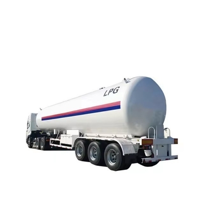 56cbm 57cbm 28トン 29トン LPG プロパンガス道路タンク 3軸のフラットベッド用半トレーラー