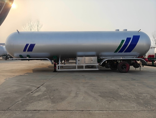 56cbm 57cbm 28トン 29トン LPG プロパンガス道路タンク 3軸のフラットベッド用半トレーラー