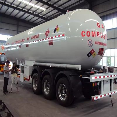 オーダーメイド 3 軸 LNG LPG ガスタンク 輸送 トラック 鉄鋼素材のセミトレーラー