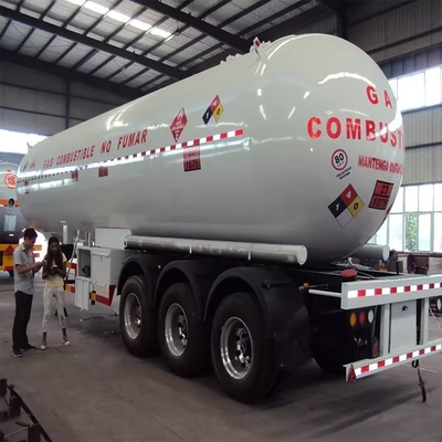 3 軸 4 室 ガソリンタンカー 重荷輸送用の半トレーラー