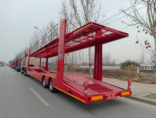 3軸車載車 トラックトレーラー 50tの荷重車両輸送用半トレーラー