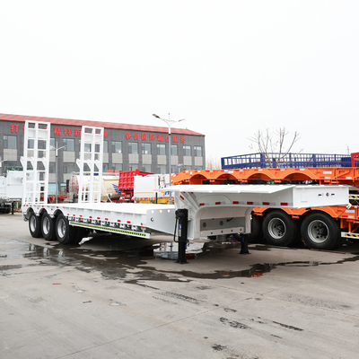 3/4/5 アクセル 40ton/50ton 拡張可能な低床トレーラー Wabco ブレーキバルブ付き半トレーラー
