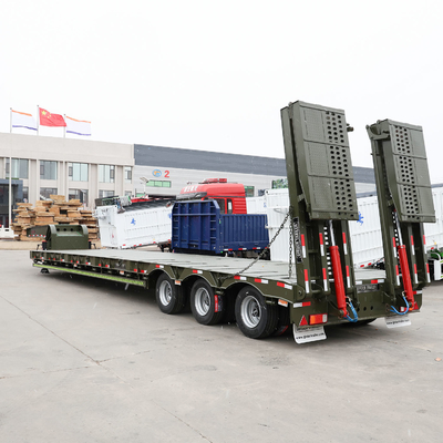 8000~9000mm 輪盤ベース カスタマイズ 低床半トレーラー 中古トレーラー 4軸