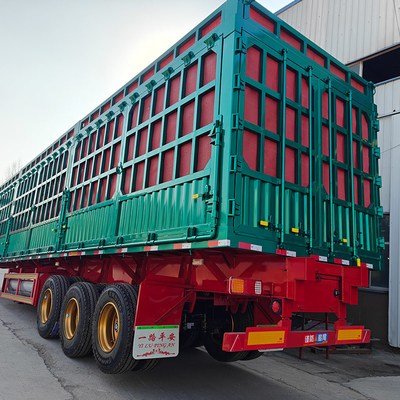 60トンの重荷用フェンス 貨物トラック トレーラー 13000*2500*3250mm ドロップサイドウォール
