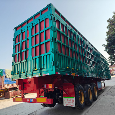 60トンの重荷用フェンス 貨物トラック トレーラー 13000*2500*3250mm ドロップサイドウォール