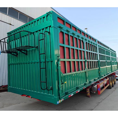 Sinotruk 3軸型/フェンス型/貨物トラック半トレーラーとJostまたはFuwa着陸車